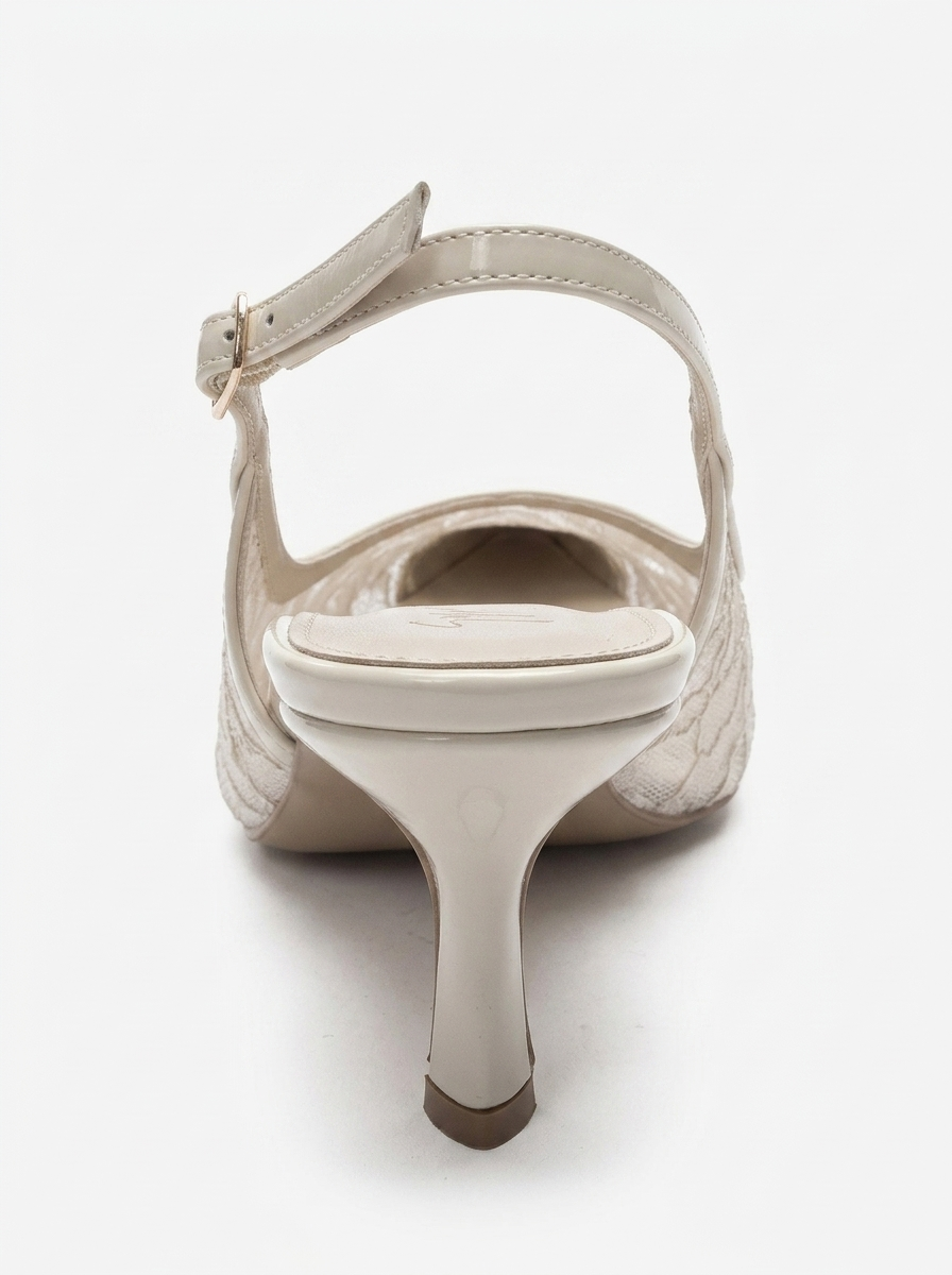 CLEM - Off-White Slingback Stiletto Pump (Women)
