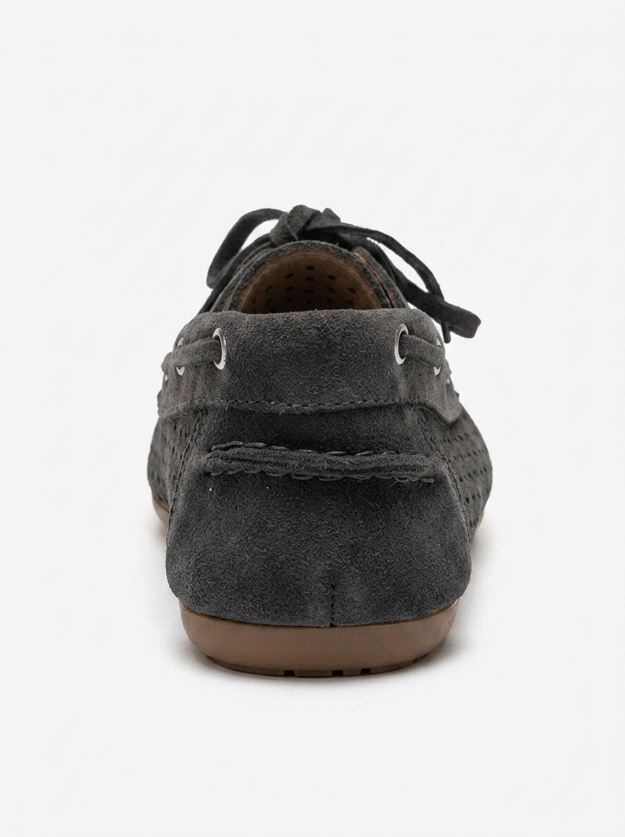 STEVO - Taupe Suede Genuine Leather Loafer (Women)