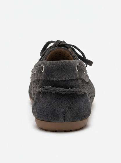 STEVO - Taupe Suede Genuine Leather Loafer (Women)
