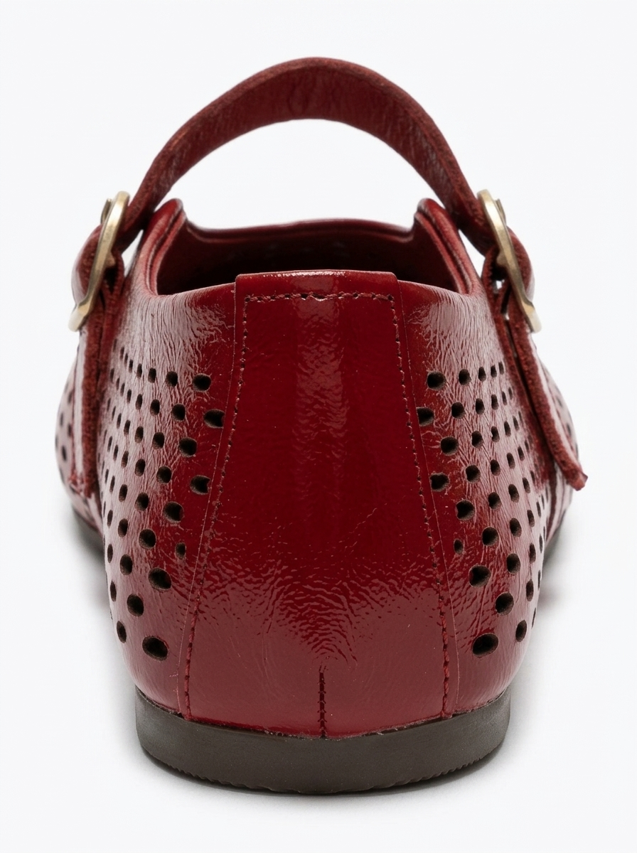 Arian - Red Genuine Leather Ballet Flat (Women)