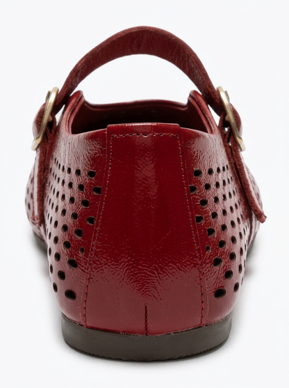 Arian - Red Genuine Leather Ballet Flat (Women)