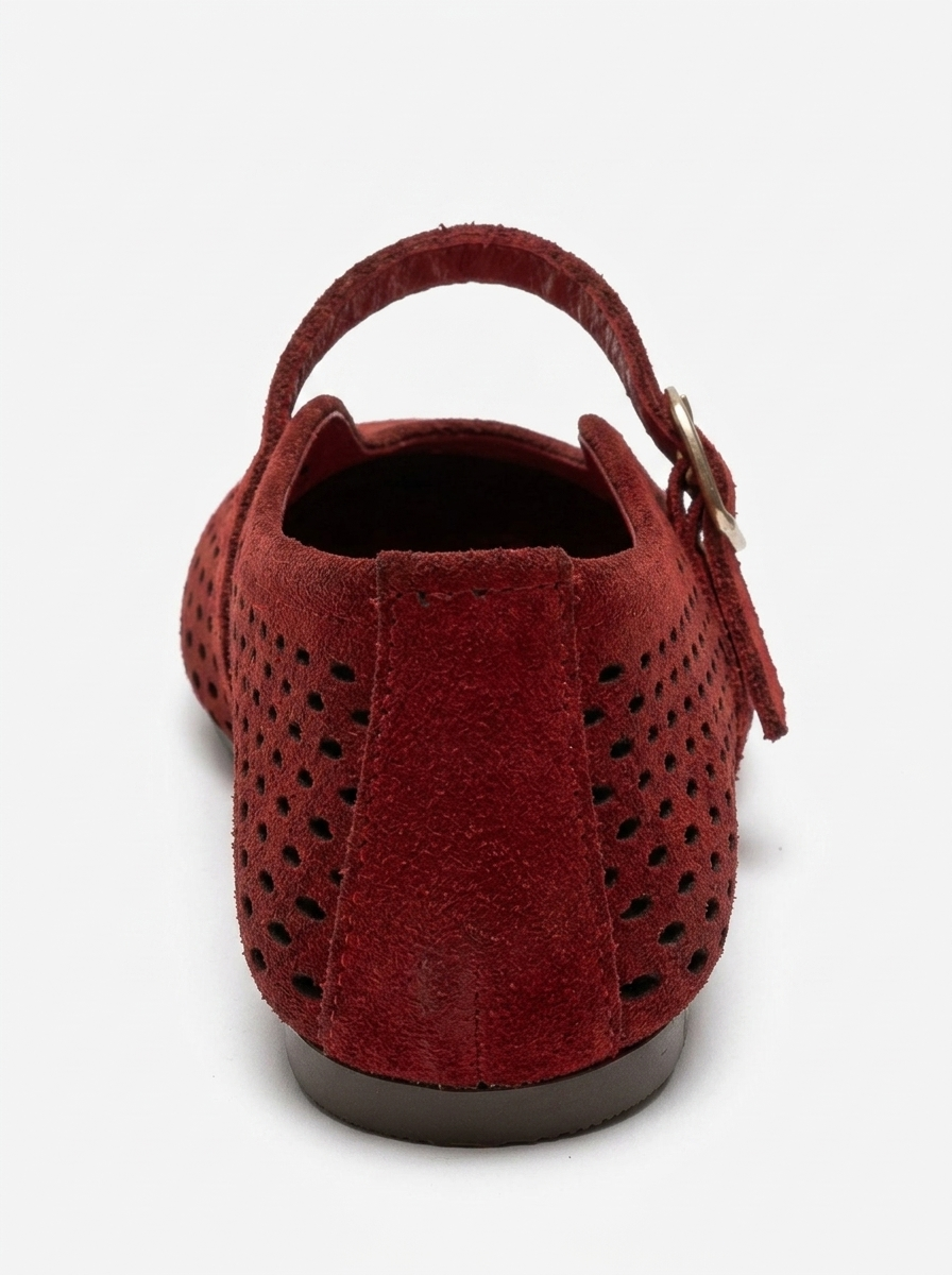 Arian - Red Genuine Leather Ballet Flat (Women)
