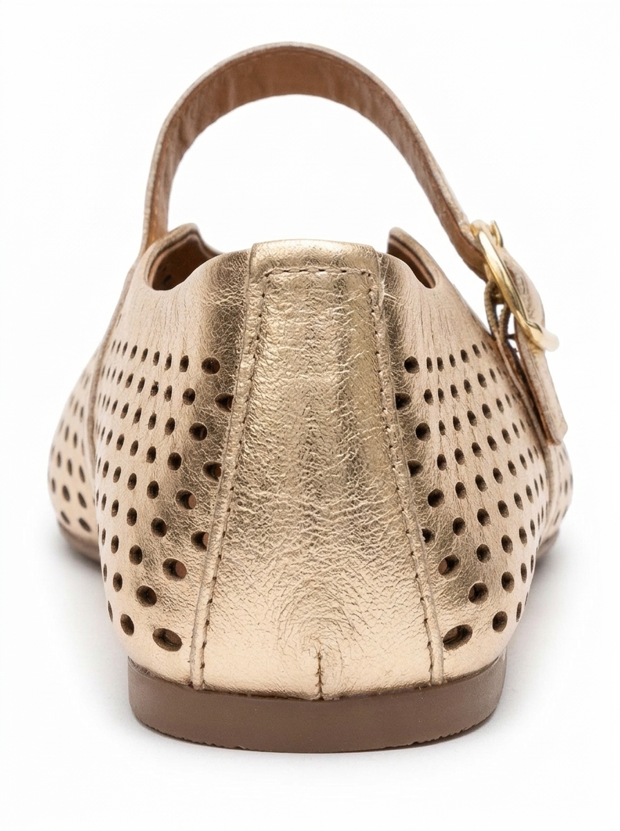 Manoletinas de piel Arian Gold (Mujer)