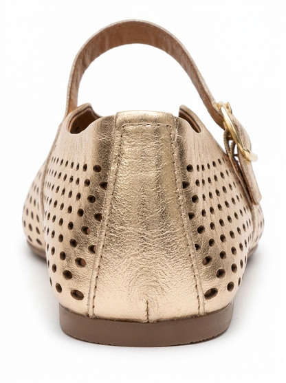 Manoletinas de piel Arian Gold (Mujer)