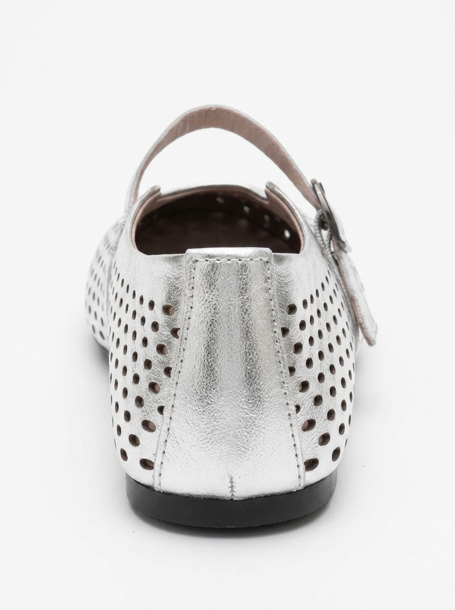 Bailarinas Arian Silver de Piel (Mujer)