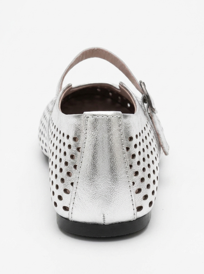Bailarinas Arian Silver de Piel (Mujer)