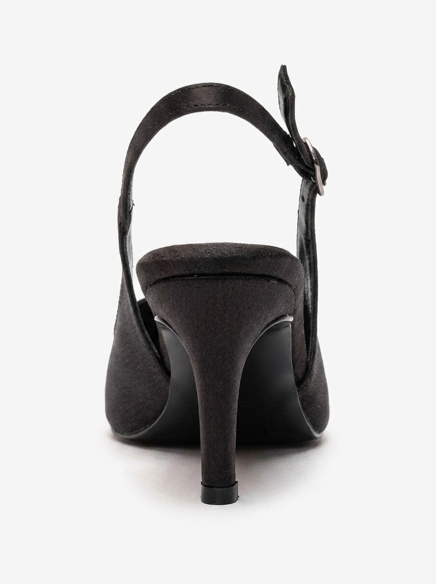 Sollenne - Black Genuine Leather Pointed Toe Stiletto Pump (Women)