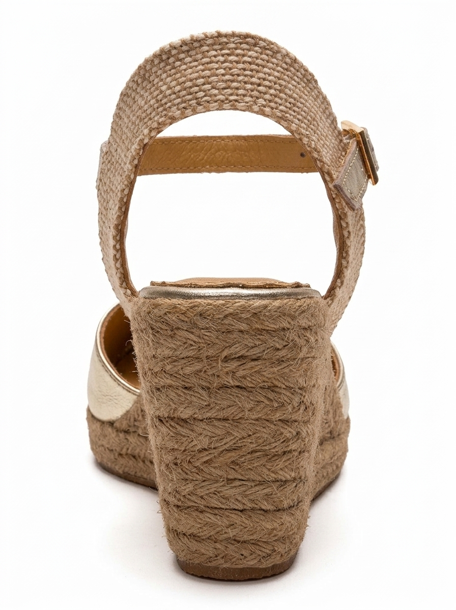 SINTA - Gold Genuine Leather Heeled Sandal (Women)