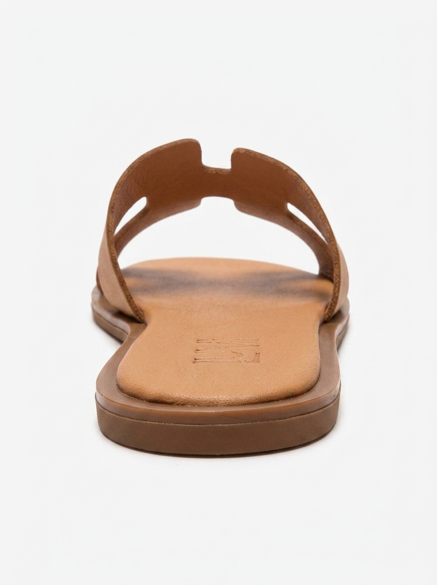 BIORA - Cognac Genuine Leather Slide (Women)