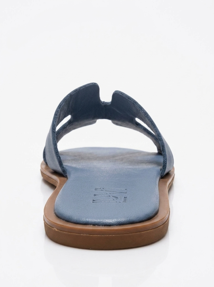 BIORA - Blue Genuine Leather Slide (Women)