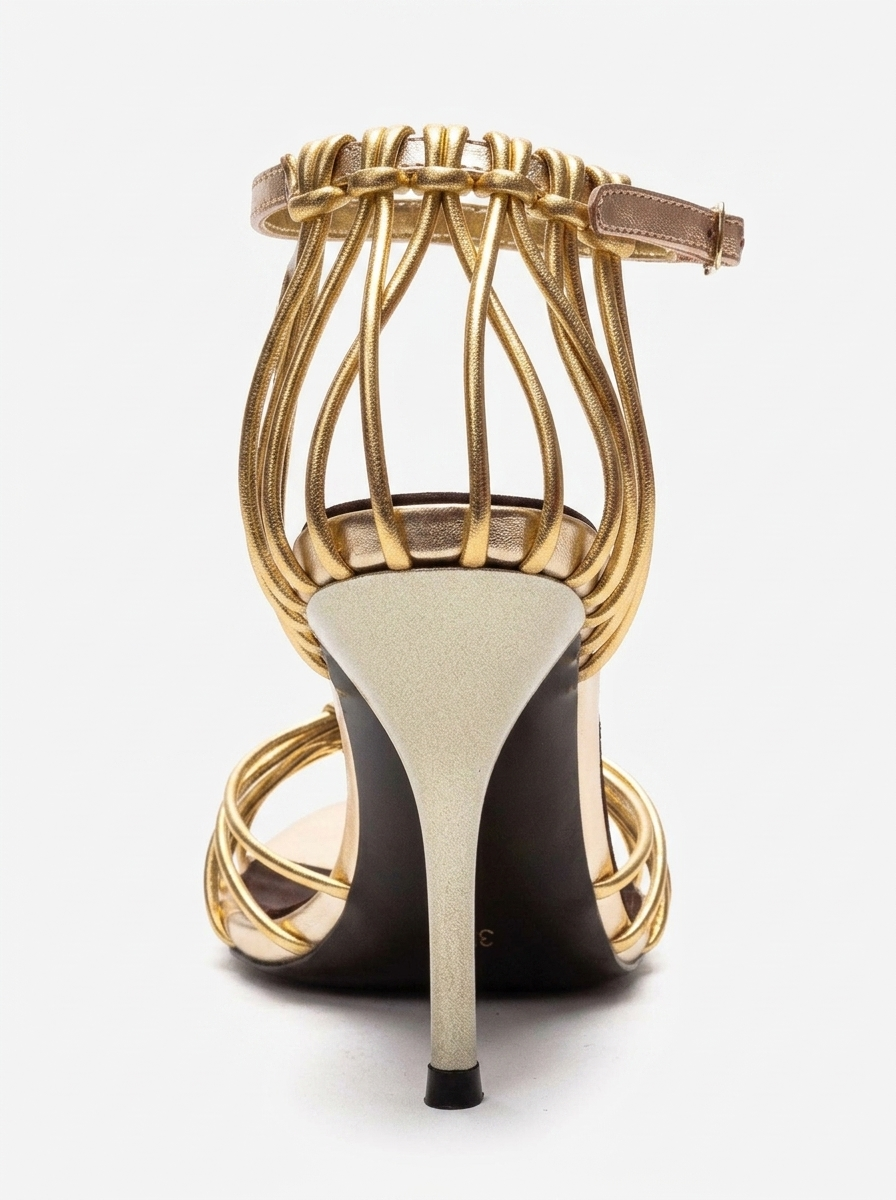 ARONA - Gold Stiletto Heel Shoe (Women)