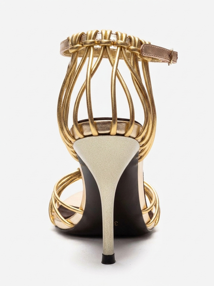 ARONA - Gold Stiletto Heel Shoe (Women)