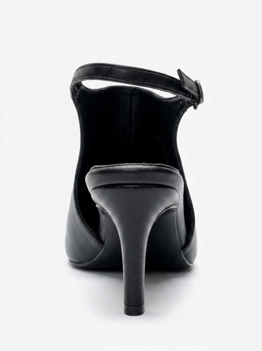 ROSALIE - Black Pointed Toe Stiletto Heel (Women)