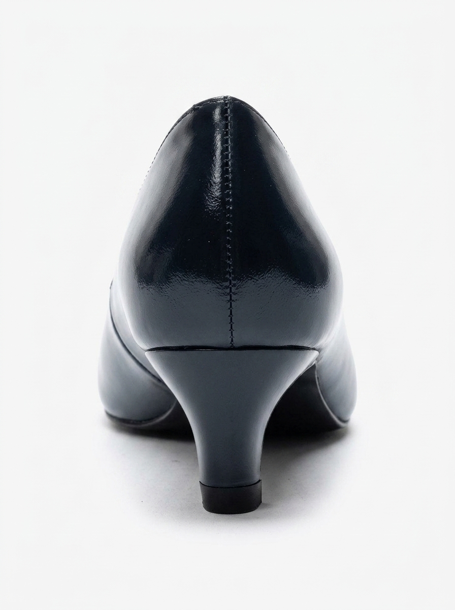 VERSAY - Navy Pointed Toe Kitten Heel Shoe (Women)
