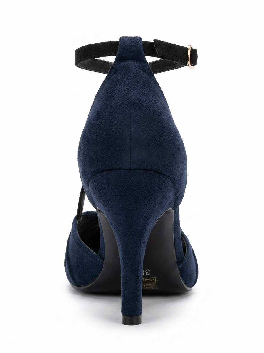 Eliza - Navy Suede Stiletto Pump (Women)