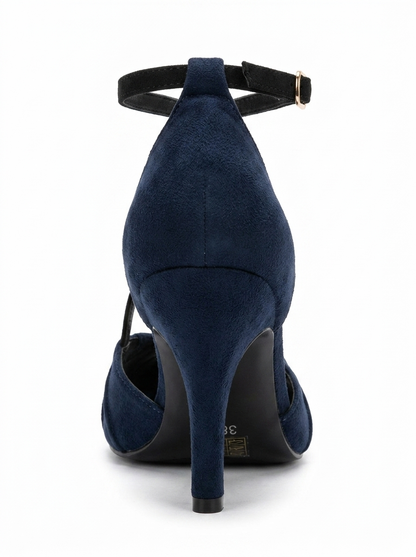Eliza - Navy Suede Stiletto Pump (Women)