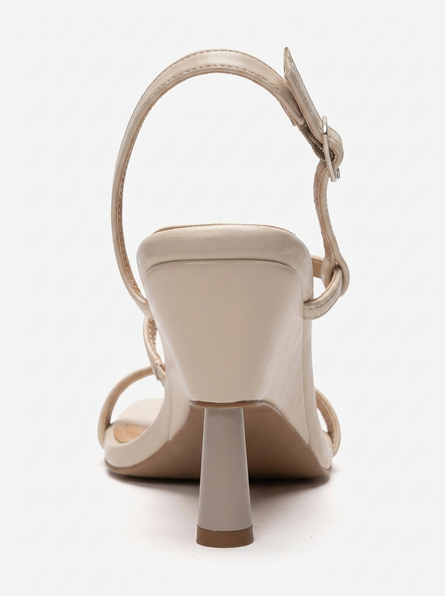 Jolene - Off-White Genuine Leather Square Toe Stiletto Pump (Women)