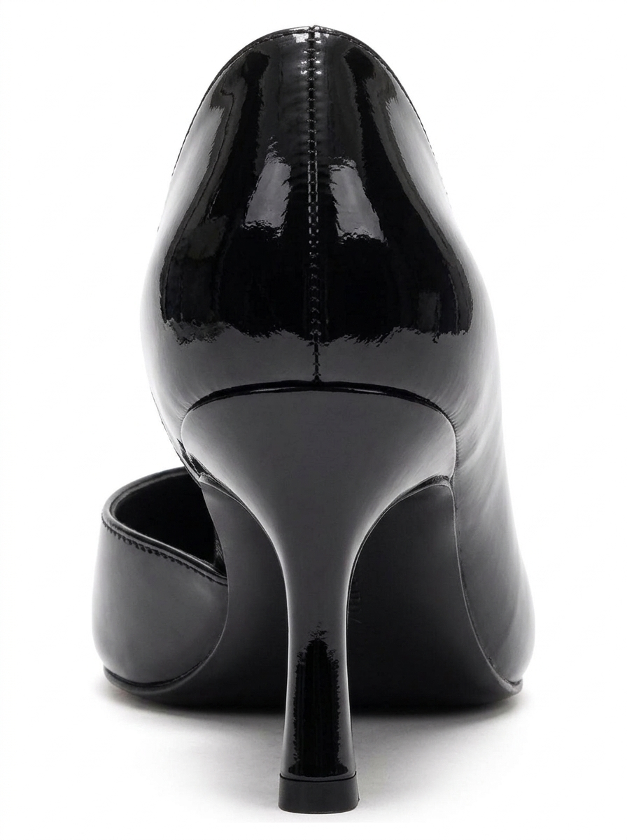 Arel - Black Patent Synthetic Leather Stiletto Pump (Women)