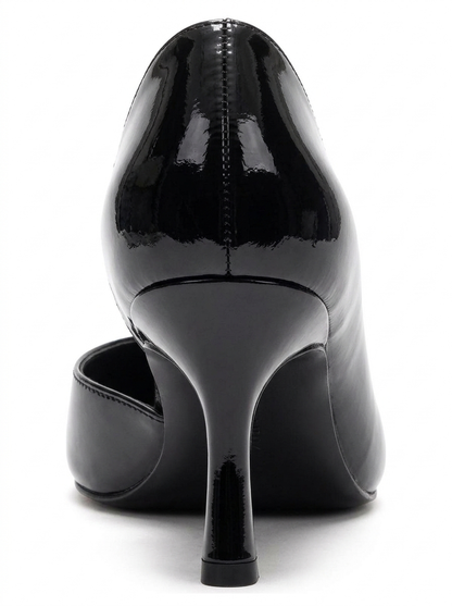 Arel - Black Patent Synthetic Leather Stiletto Pump (Women)