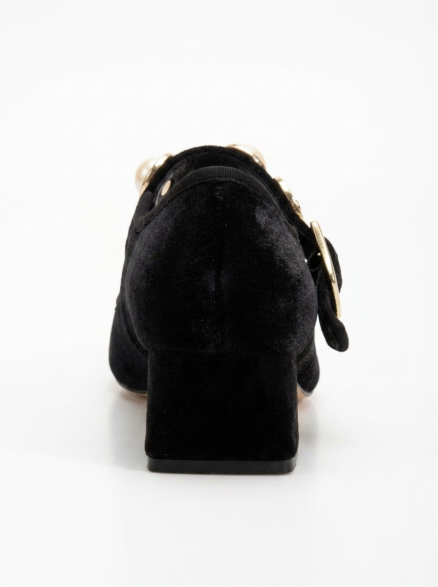 Macbeth - Zapatos Mary Jane de Terciopelo Negro
