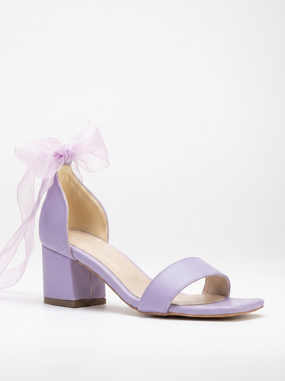 Hera - Lilac Sandals with Ribbon