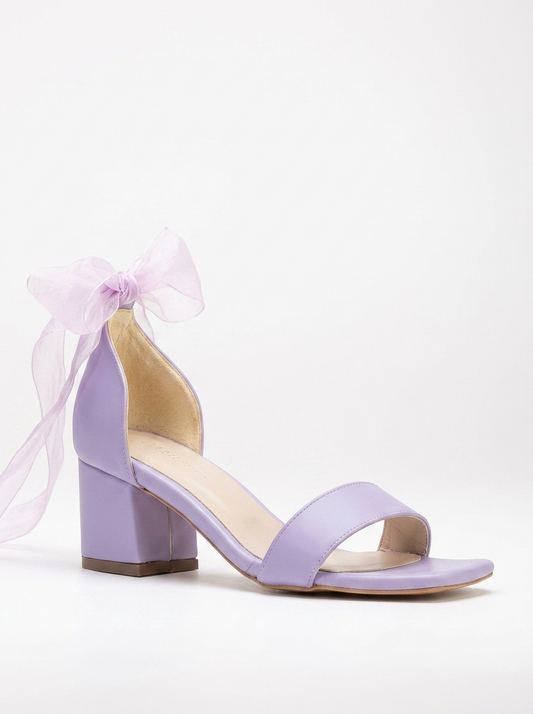 Hera - Lilac Sandals with Ribbon