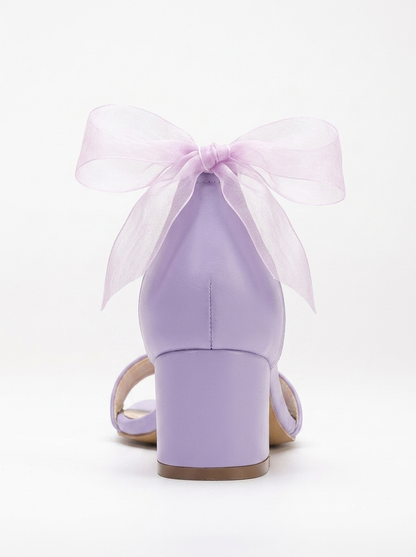 Hera - Lilac Sandals with Ribbon