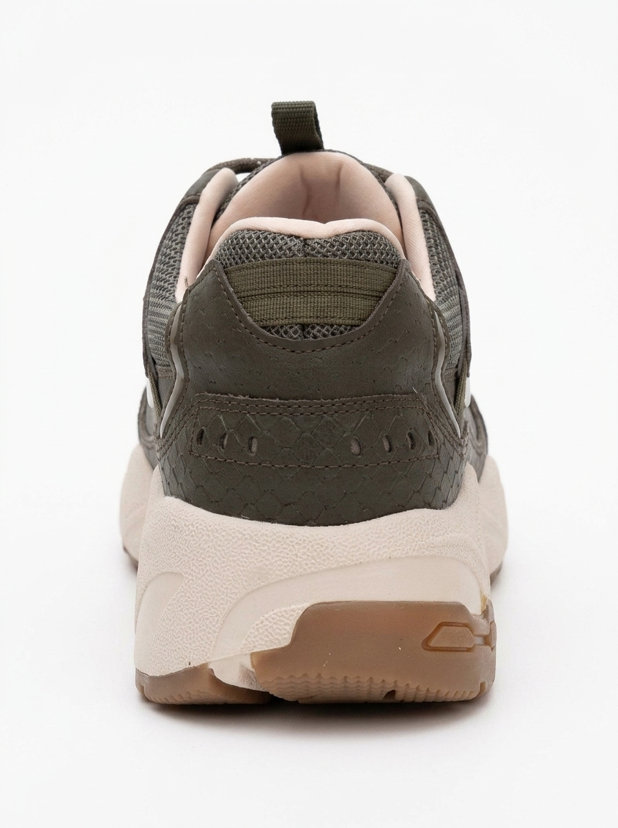 Bambi - Zapatillas de malla estampadas color caqui (Mujer)