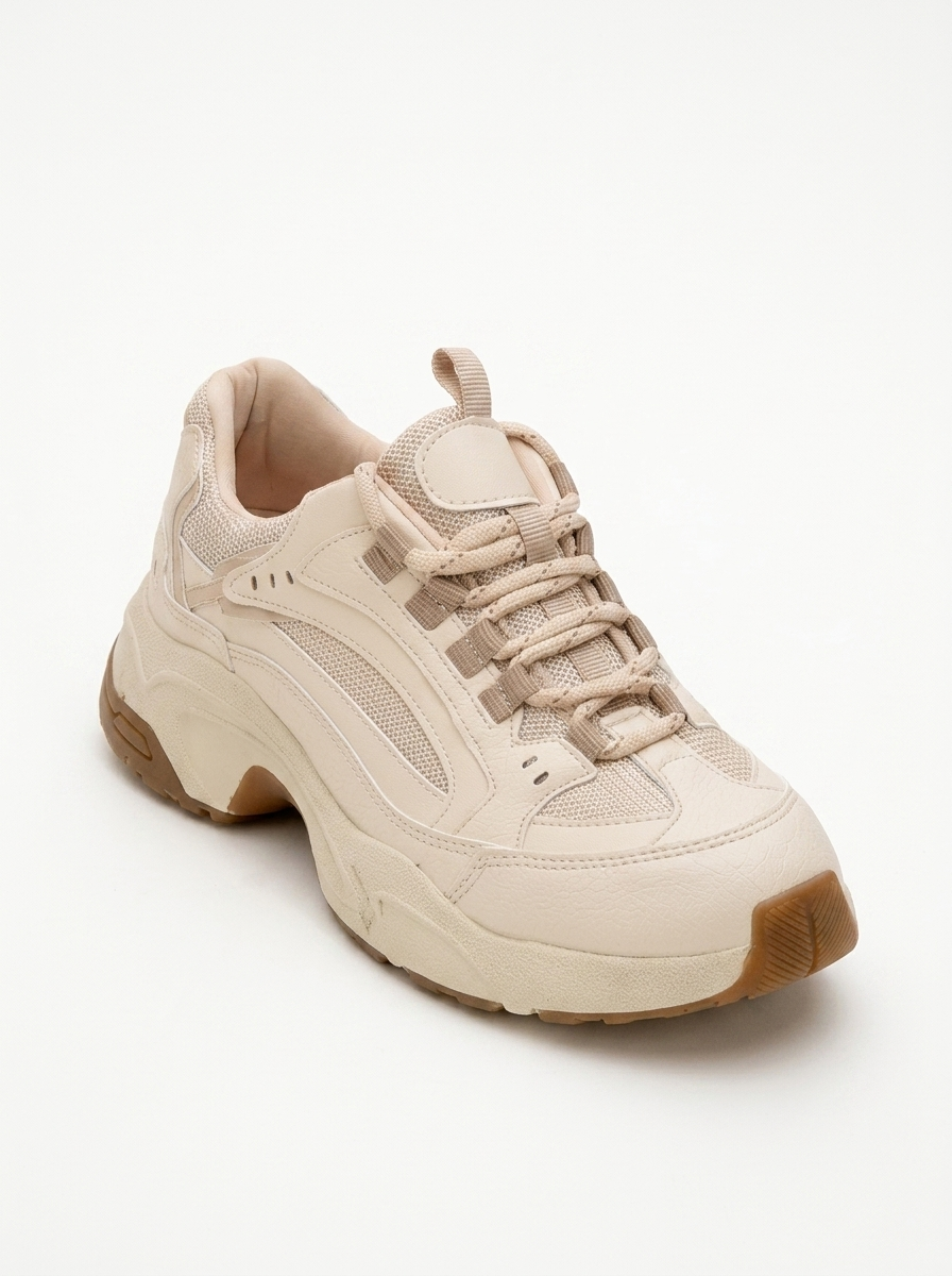 Bambi - Zapatillas de malla estampadas beige (Mujer)
