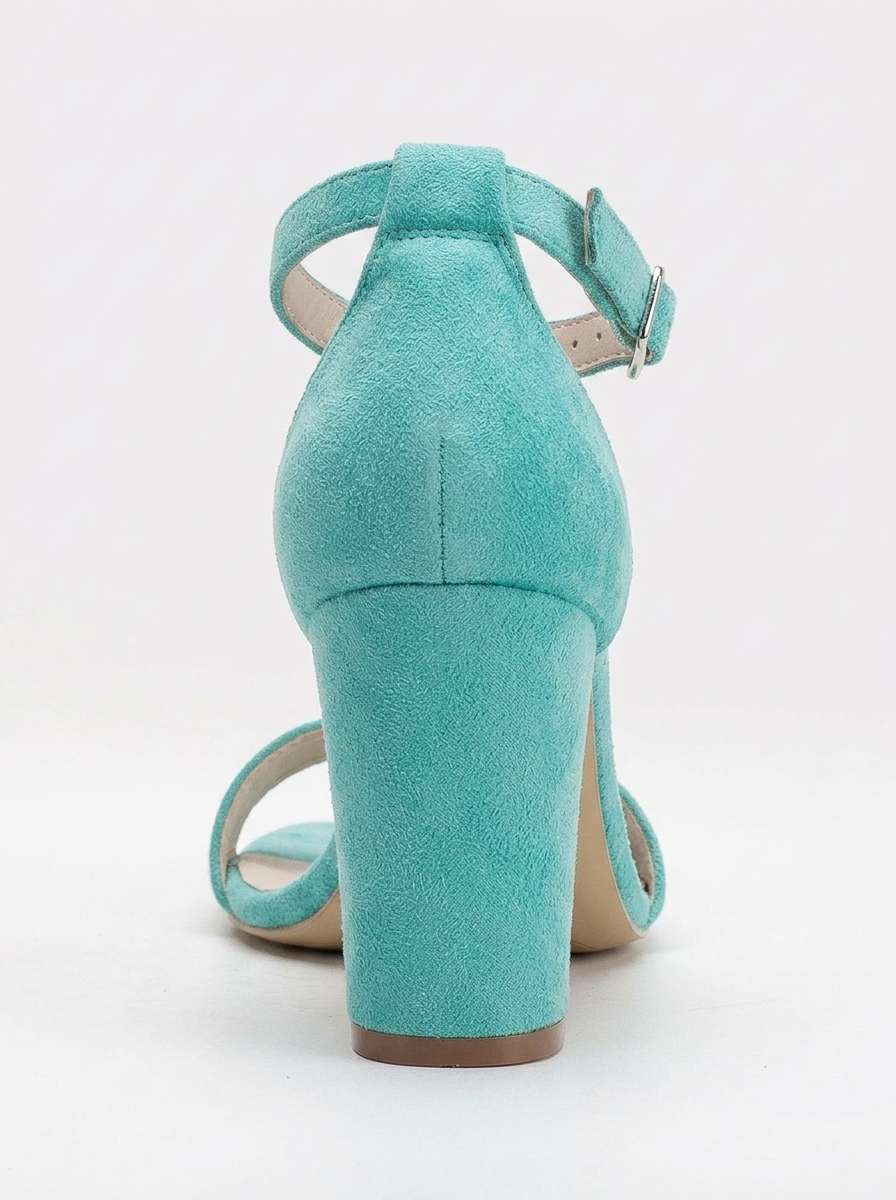 Jess - Aqua Blue Suede Sandals