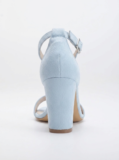 Jess - Blue Suede Sandals