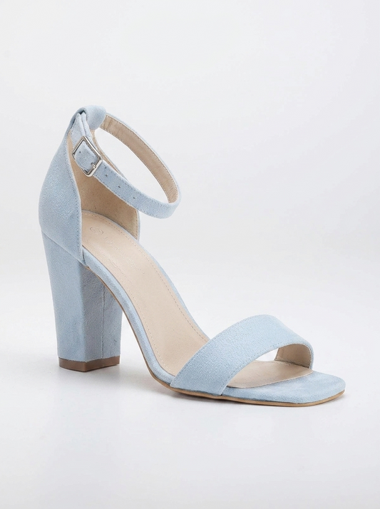 Jess - Blue Suede Sandals