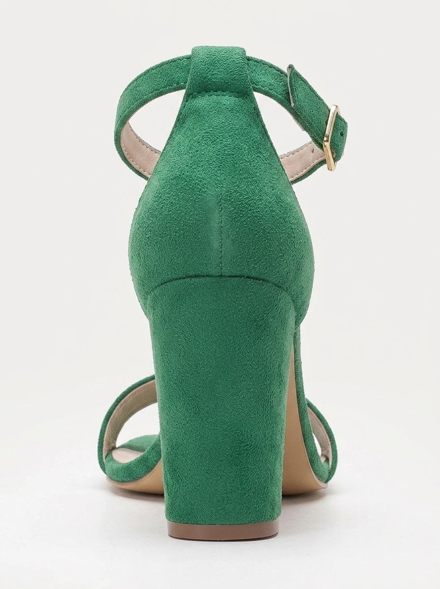 Jess - Green Suede Sandals