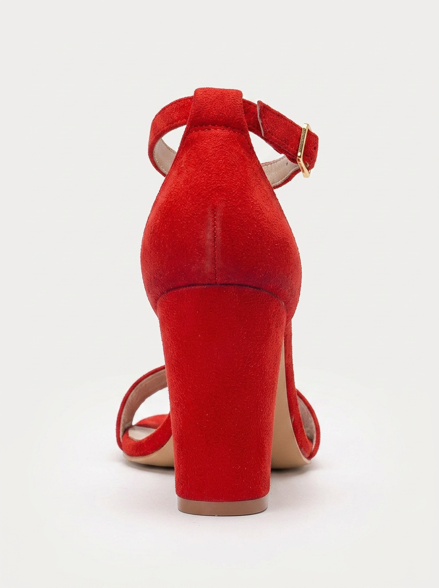 Jess - Sandalias de ante rojas