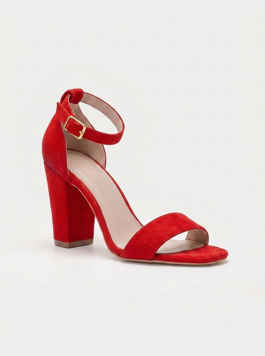Jess - Red Suede Sandals