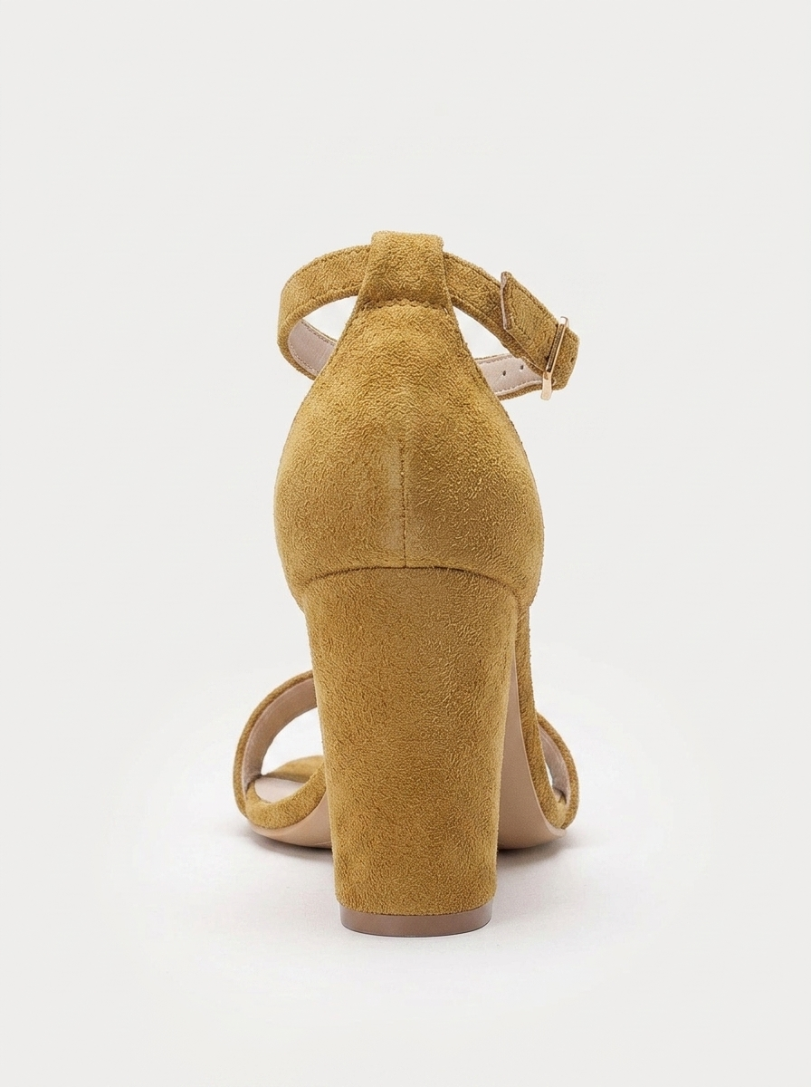 Jess - Sandalias de ante amarillo mostaza