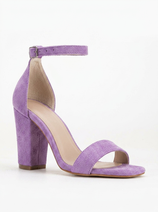 Jess - Purple Suede Sandals
