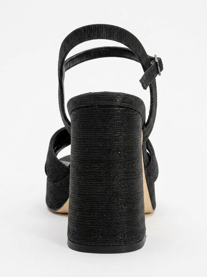 Lello - Zapatos de tacón de plataforma a rayas negras (Mujer)