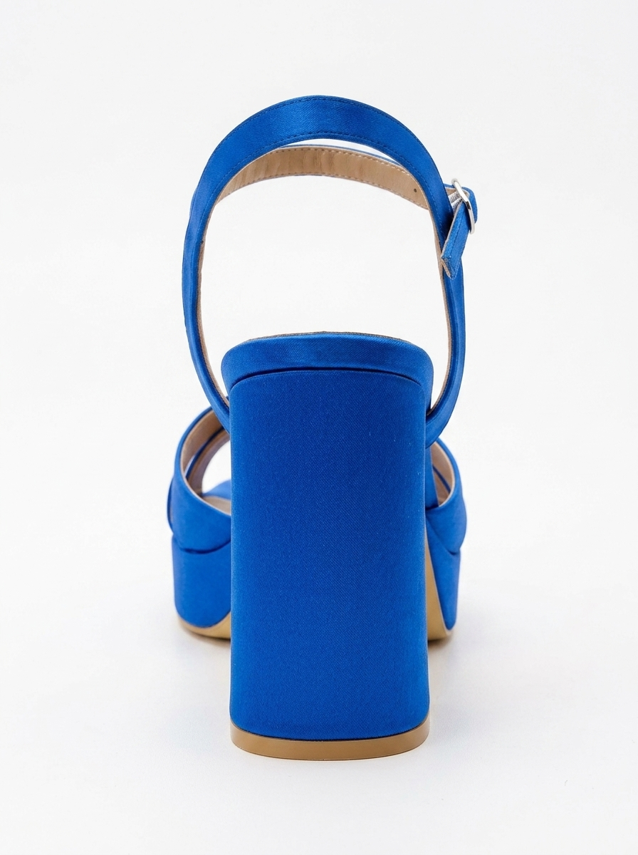 Lello - Cobalt Satin Platform Heel Shoe (Women)