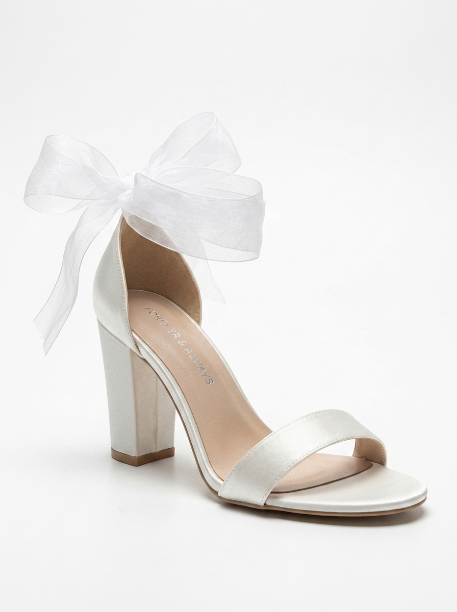 Aviora Bridal Block Heel Wedding Sandal