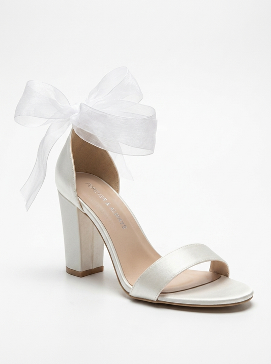 Aviora Bridal Block Heel Wedding Sandal