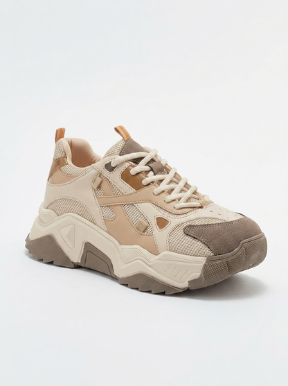 Lecce - Zapatillas de deporte beige-marrón (mujer)