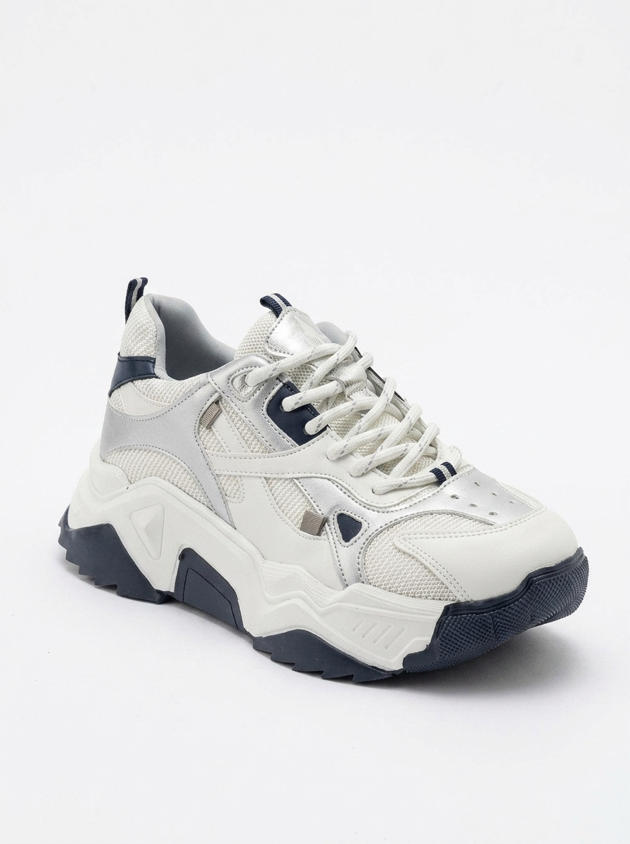 Lecce - Zapatillas Blanco-Azul Marino (Mujer)
