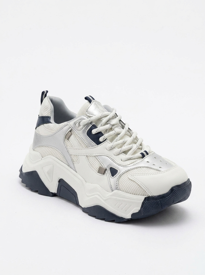 Lecce - Zapatillas Blanco-Azul Marino (Mujer)