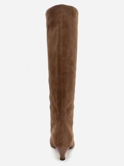 CORVEL - Taupe Genuine Leather Stiletto Heel Knee-High Boot (Women)