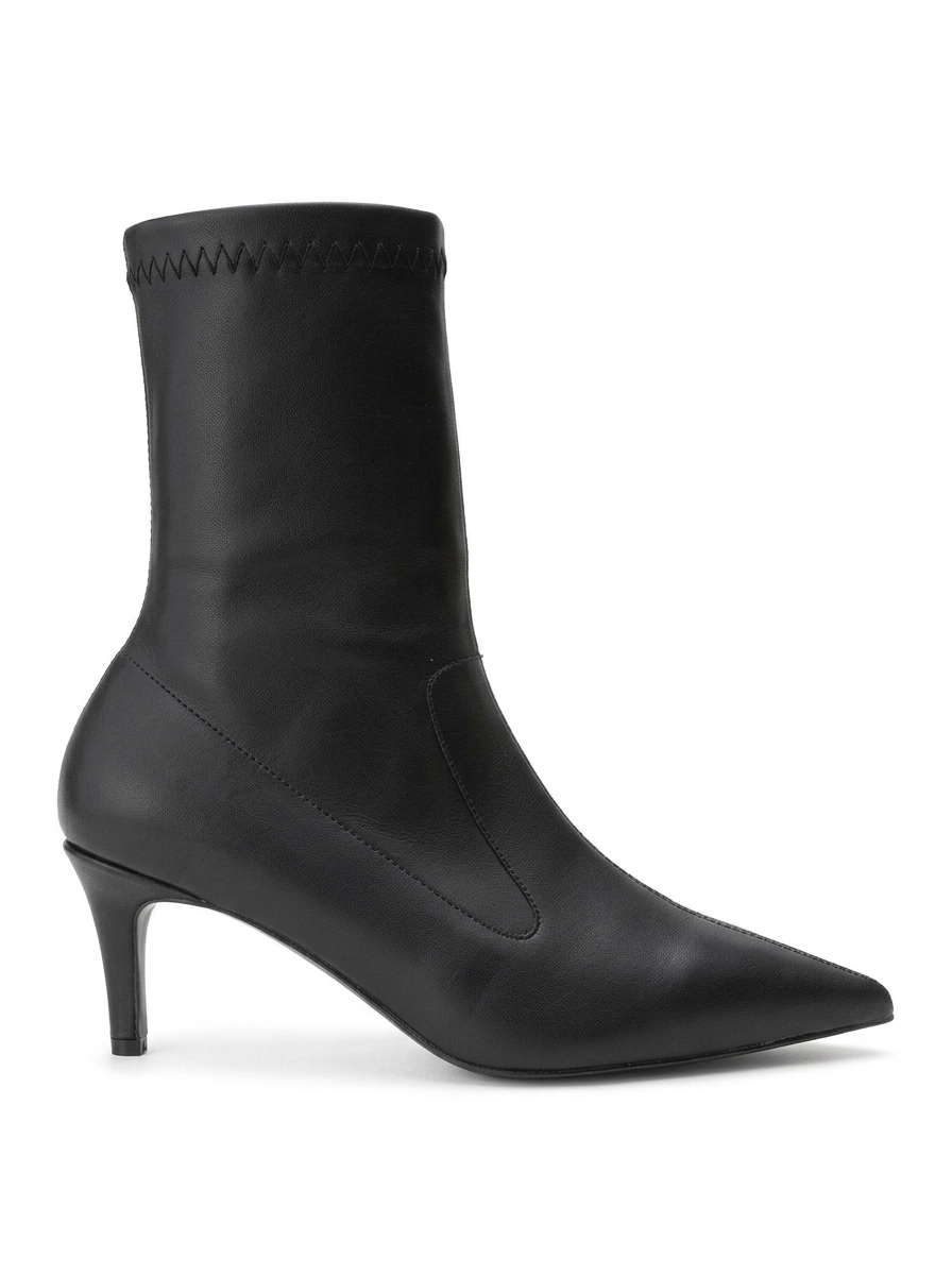 Rossano - Black Stiletto Heel Boot (Women)