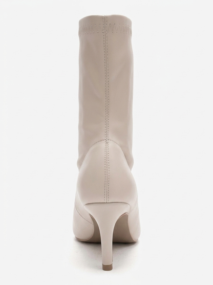 ROSSANO - Botín elástico de tacón de aguja beige (mujer)