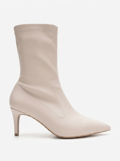 ROSSANO - Botín elástico de tacón de aguja beige (mujer)