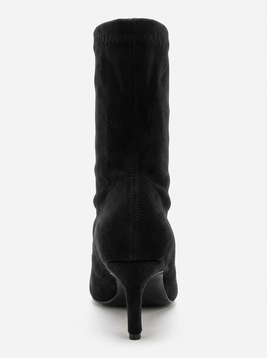 ROSSANO - Bota de tacón de aguja de gamuza negra (Mujer)