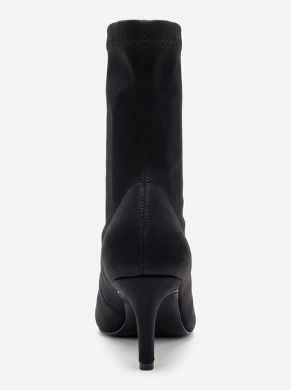ROSSANO - Black Scuba Stiletto Heel Ankle Boot (Women)